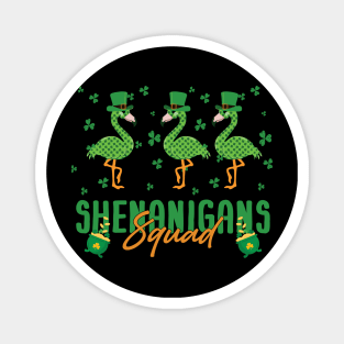 Shenanigan Squad Irish Flamingo Leprechaun St Patrick's Day Magnet